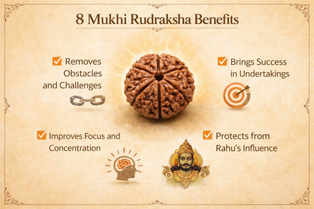 8 mukhi rudraksha benefits