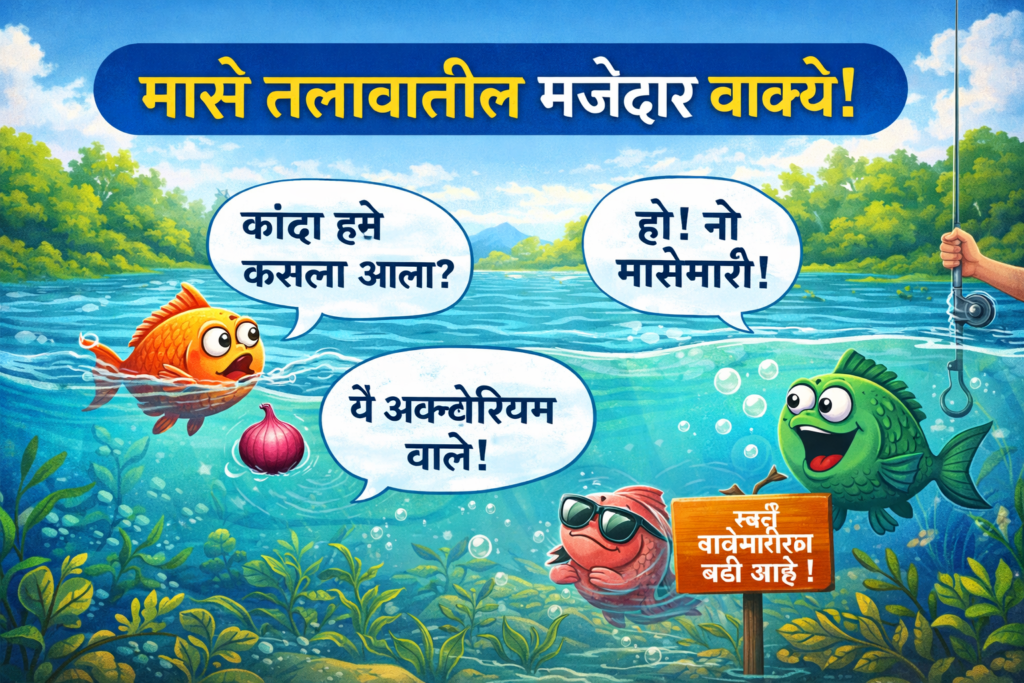 Short Funny Fish Pond Quotes in Marathi