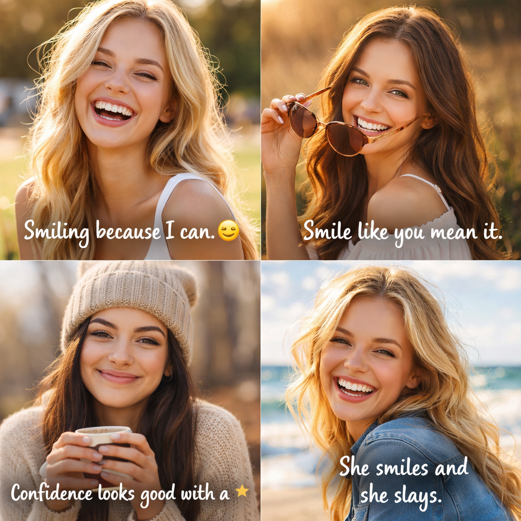 Attitude Smile Captions for Girls