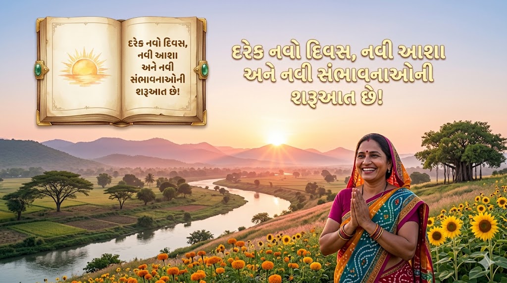 Beautiful Good Morning Wishes in Gujarati