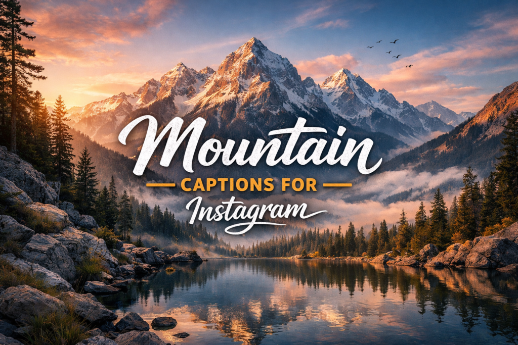 Mountain Captions for Instagram