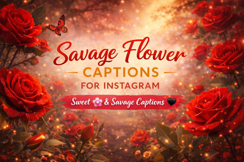 Savage Flower Captions for Instagram