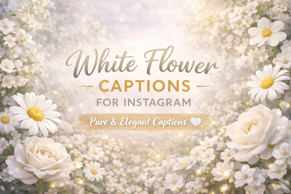 White Flower Captions for Instagram