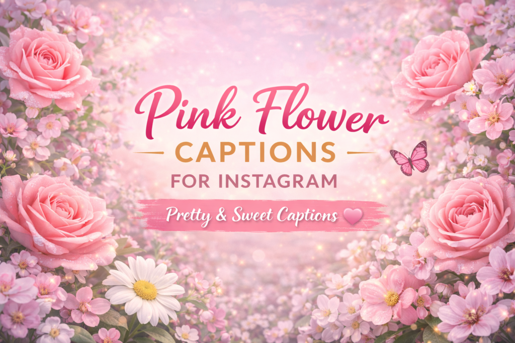 Pink Flower Captions for Instagram