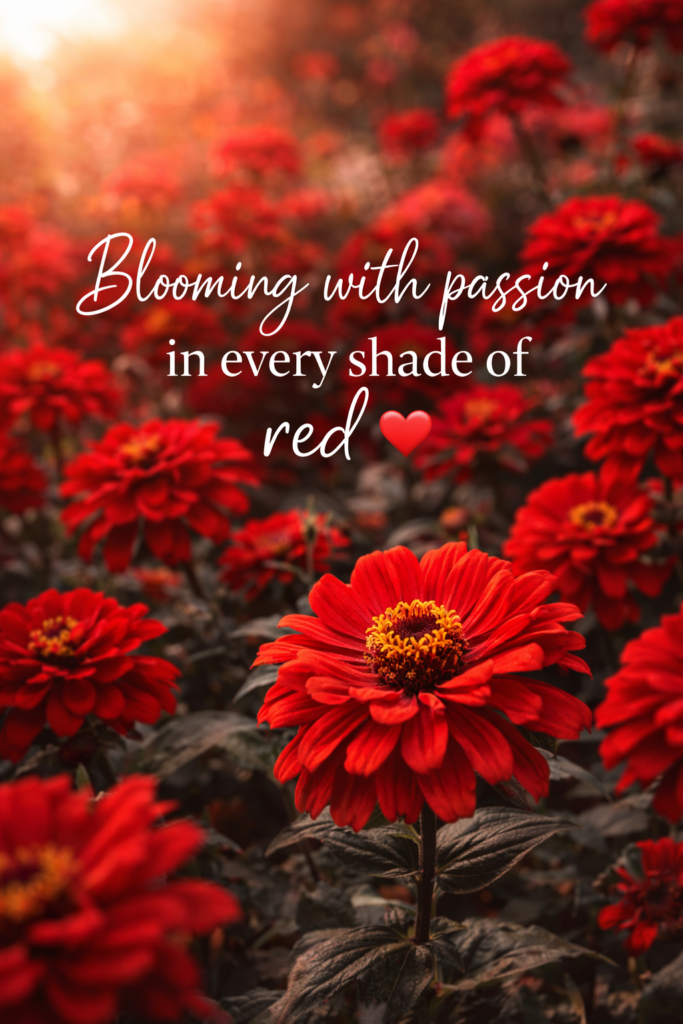 Red Flower Captions for Instagram