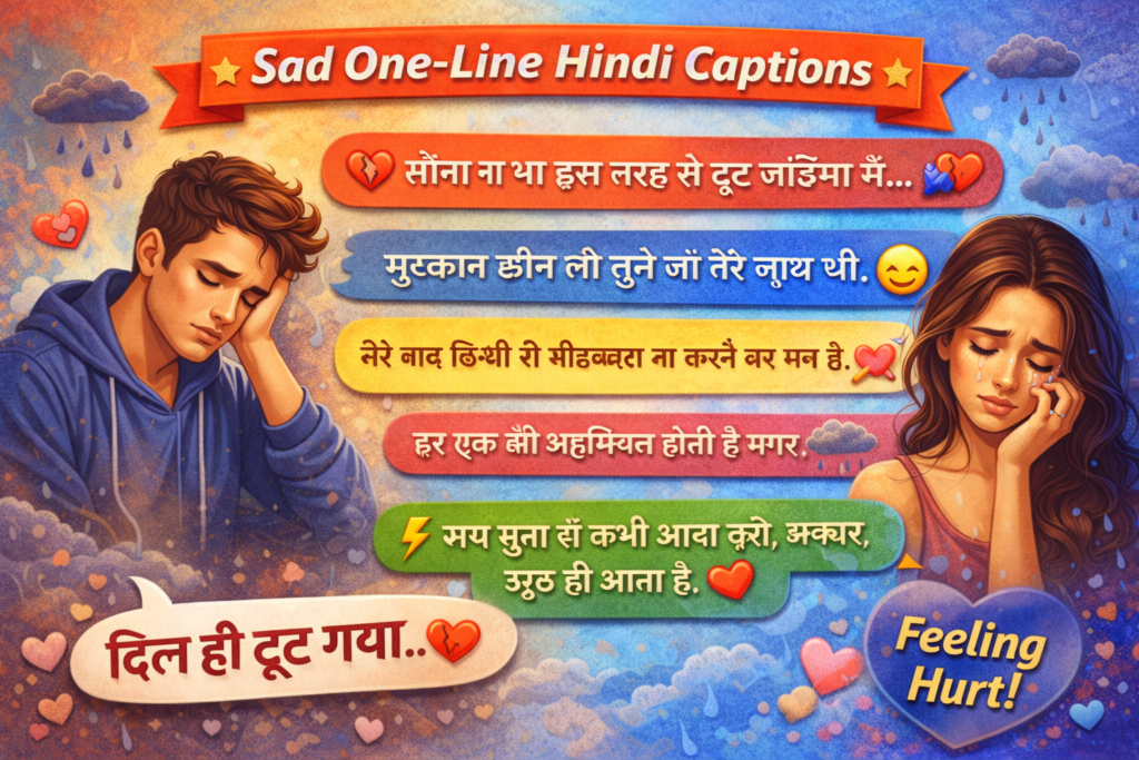 Sad One Line Hindi Captions