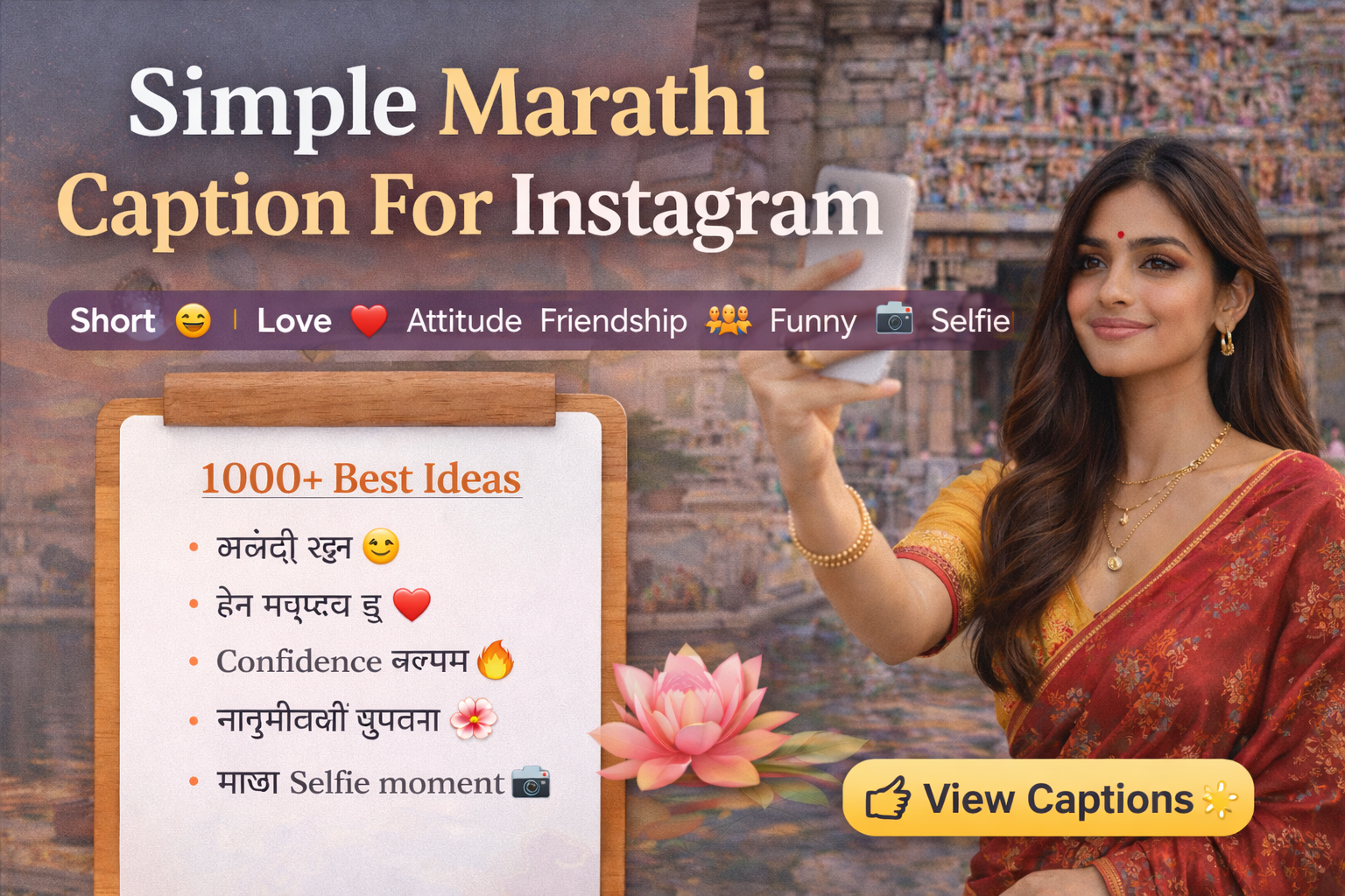 Simple Marathi Caption For Instagram