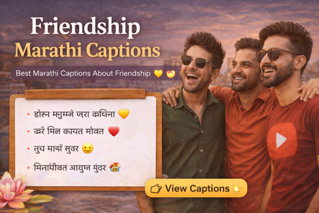 Friendship Marathi Captions
