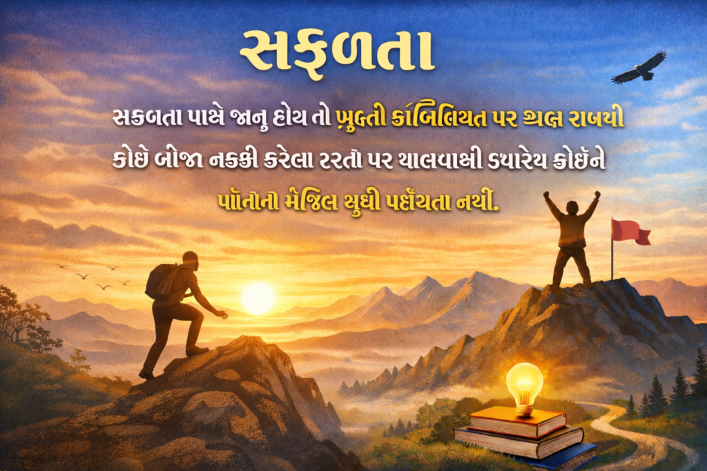 Success Motivational Quotes in Gujarati