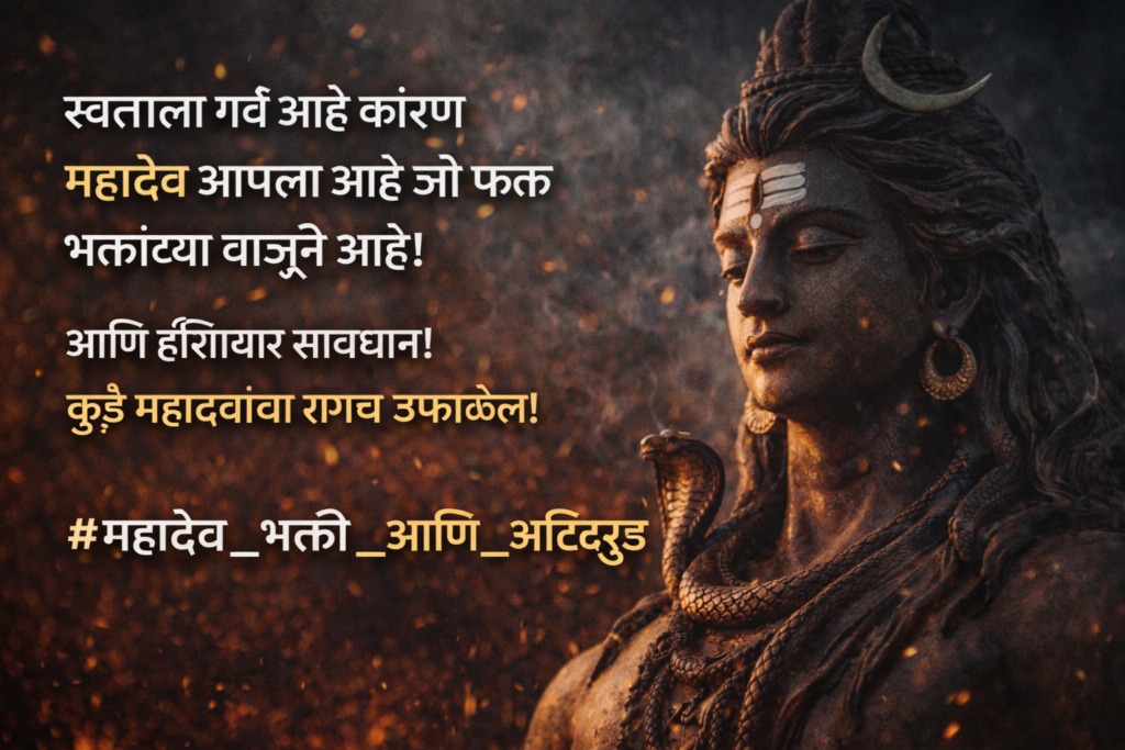 Mahadev Attitude Captions in Marathi