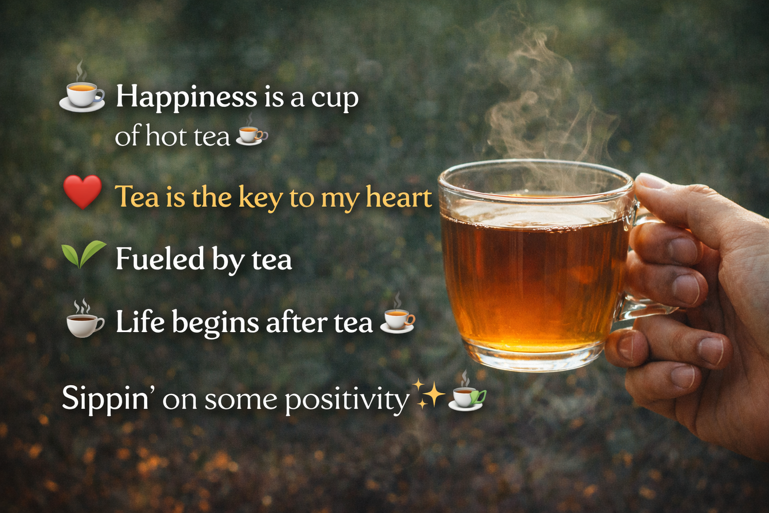Tea Captions For Tea Lover