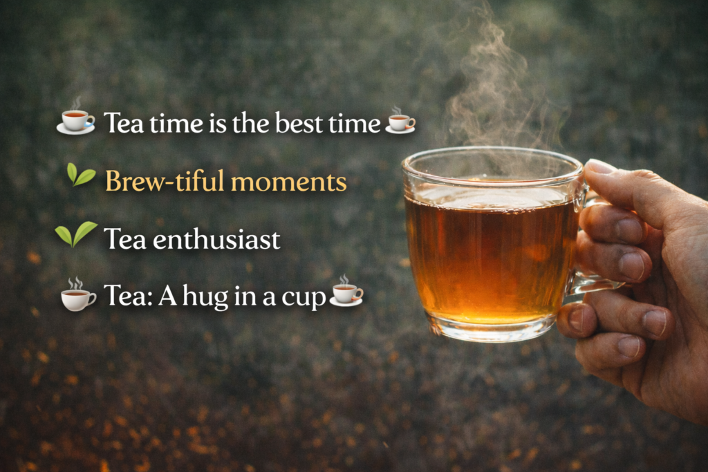 Short & Sweet Tea Captions