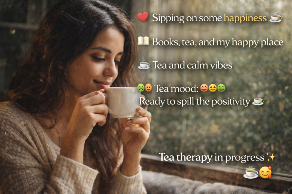 Tea & Mood Captions for Instagram 