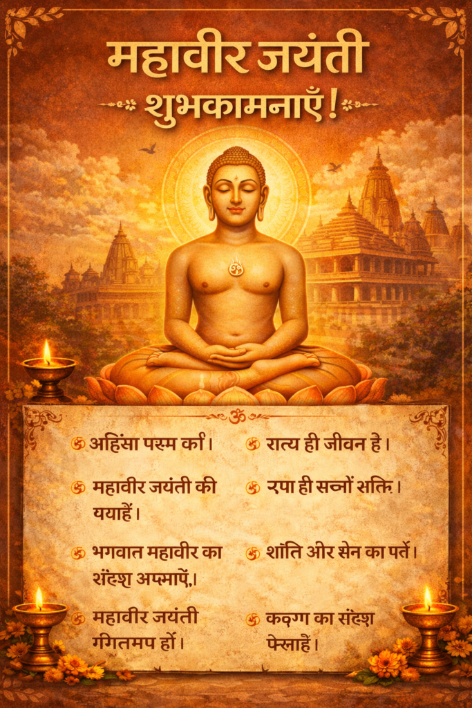 Mahavir Jayanti Short Wishes