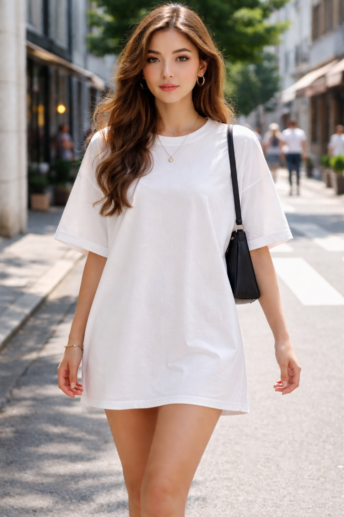 Oversized T-Shirt as a Dress