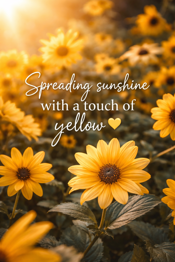 Yellow Flower Captions for Instagram