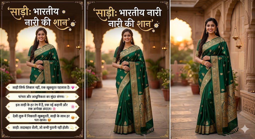 Saree Caption For Instagram In Hindi