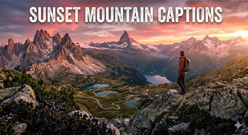 Sunset Mountain Captions