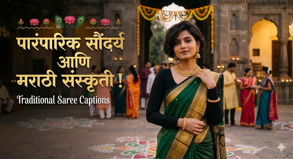 Traditional Saree Captions in Marathi