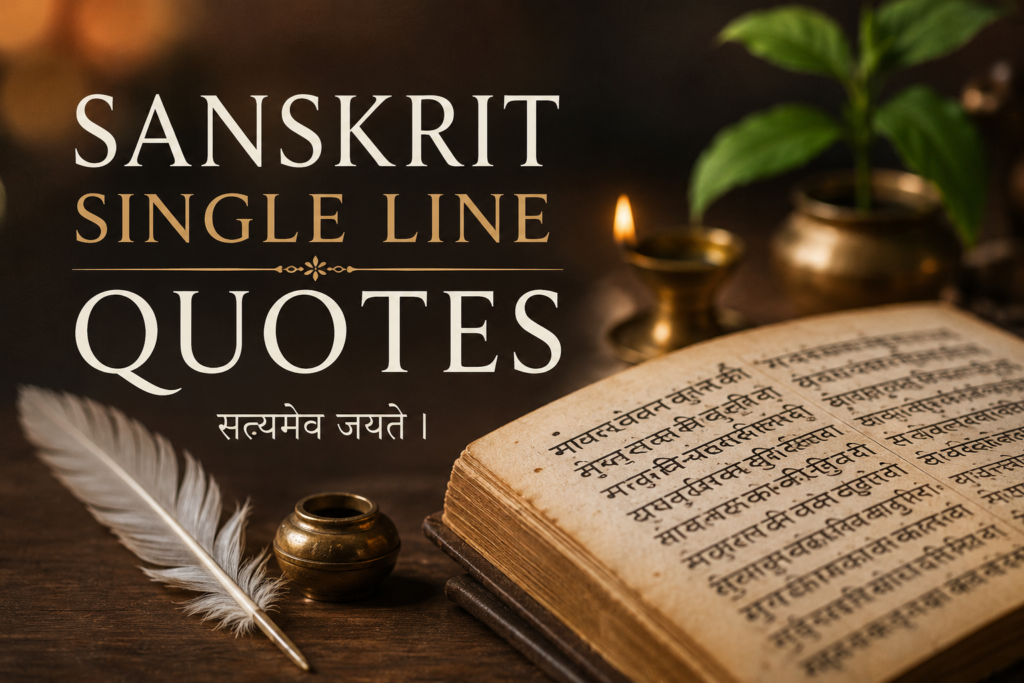 Sanskrit Single Line Quotes