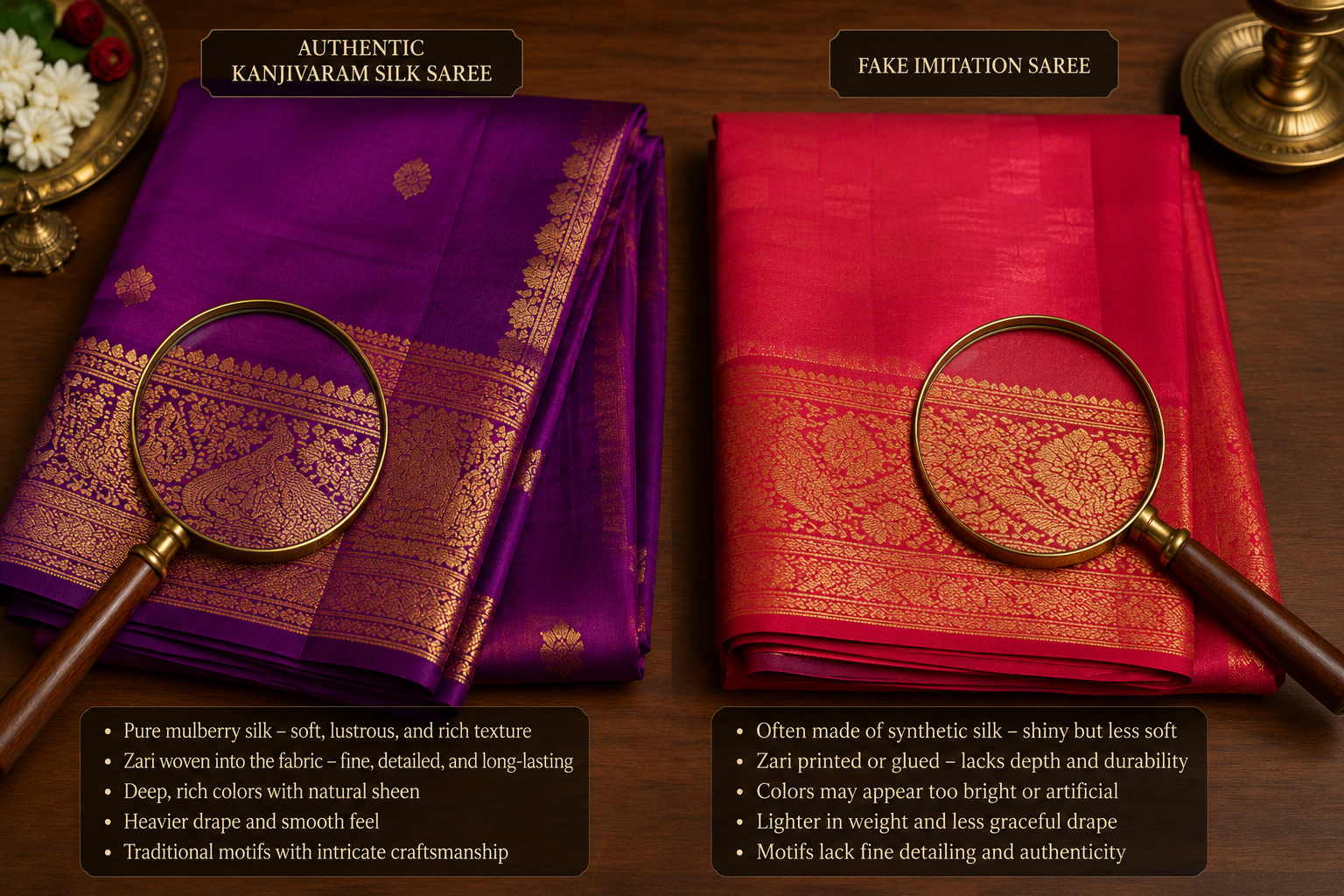 Why Is It Important to Identify a Pure Kanjivaram Silk Saree?