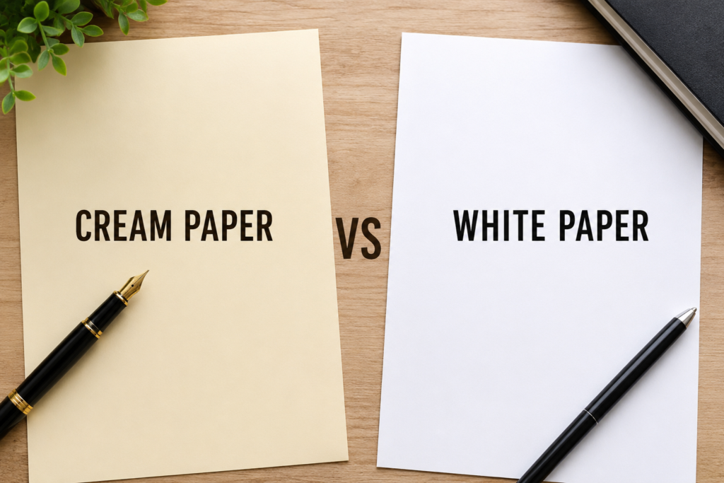 Cream Paper vs White Paper