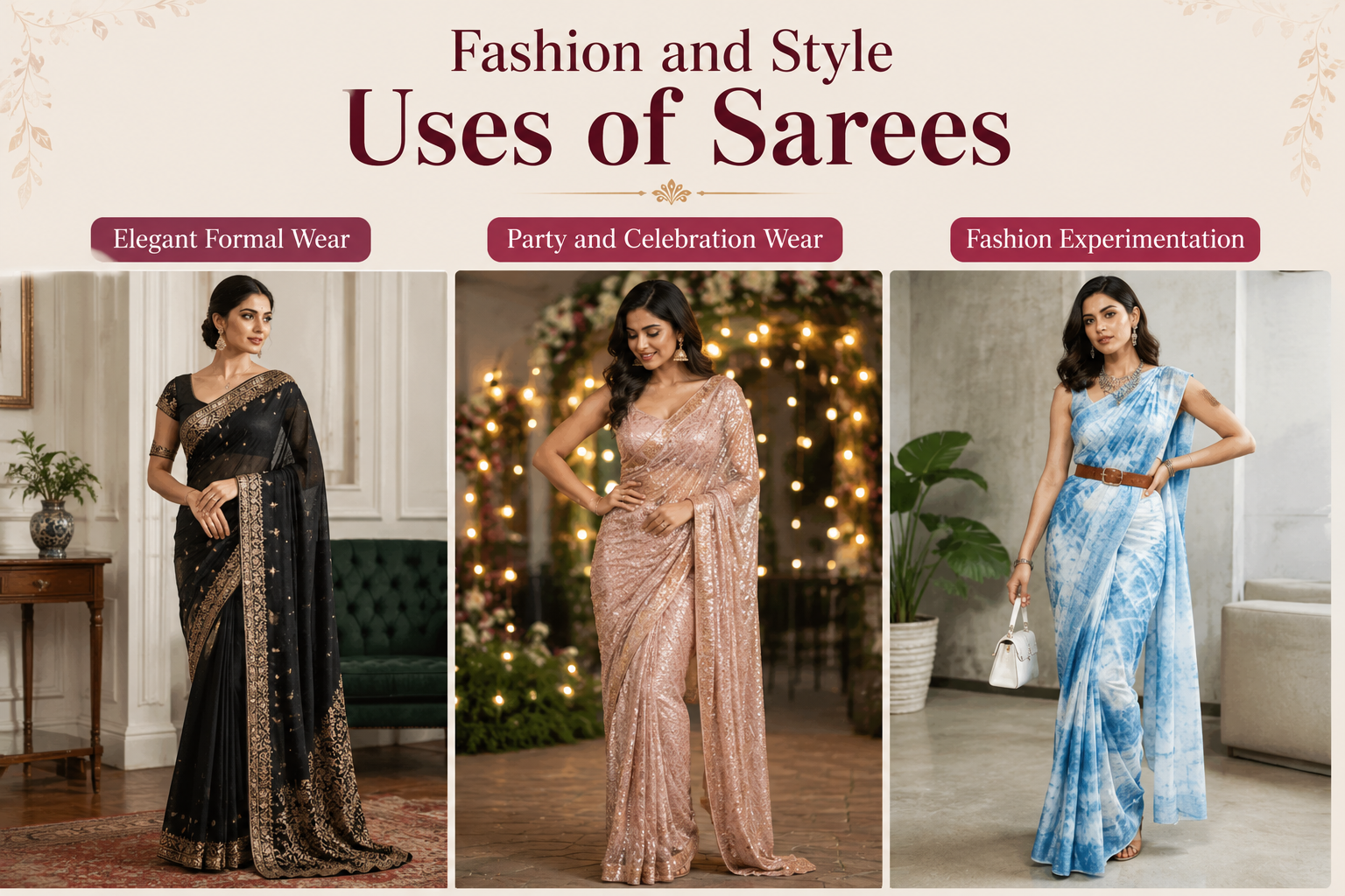 Fashion and Style Uses of Sarees