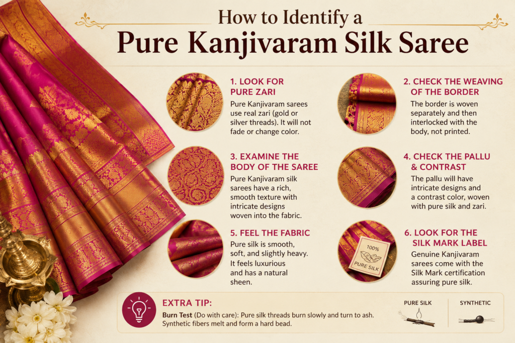 How to Identify a Pure Kanjivaram Silk Saree