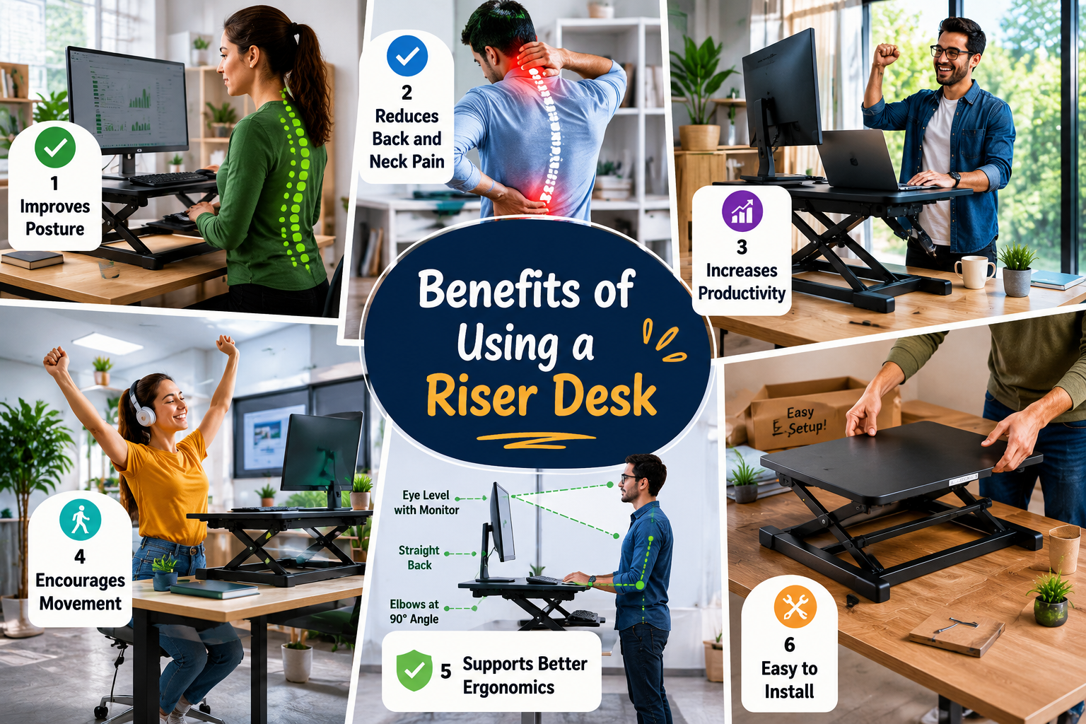 Benefits of Using a Riser Desk