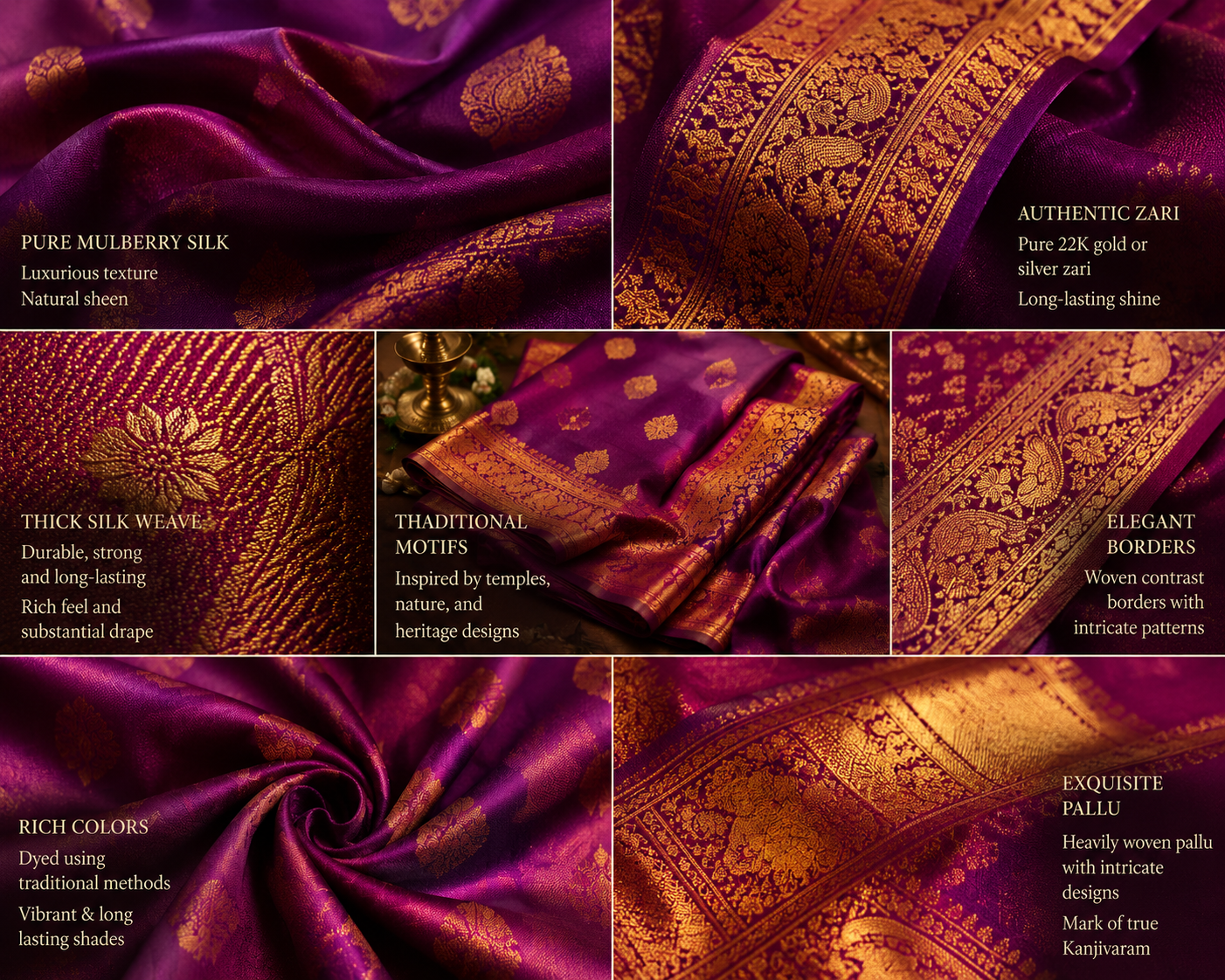 Signs of a Pure Kanjivaram Silk Saree