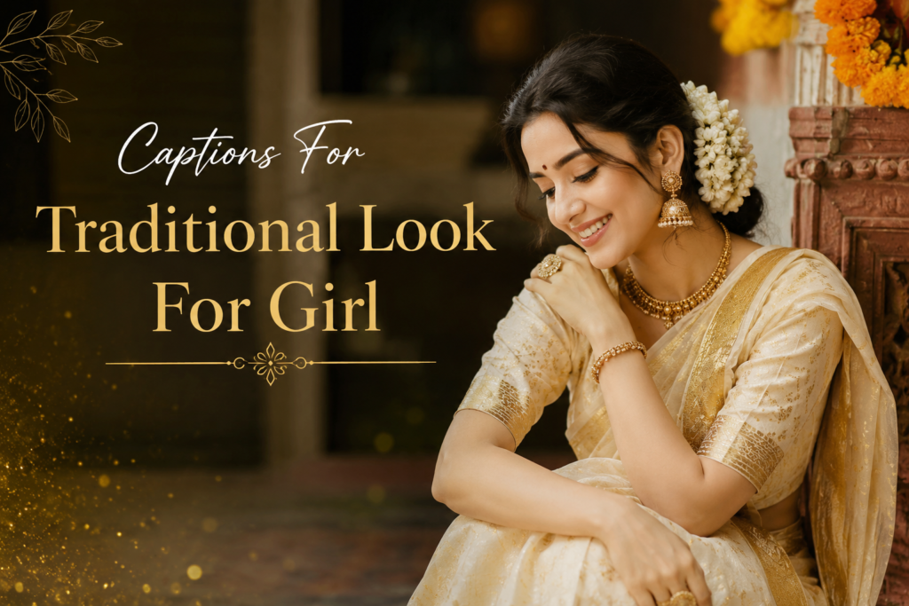 Captions For Traditional Look For Girl