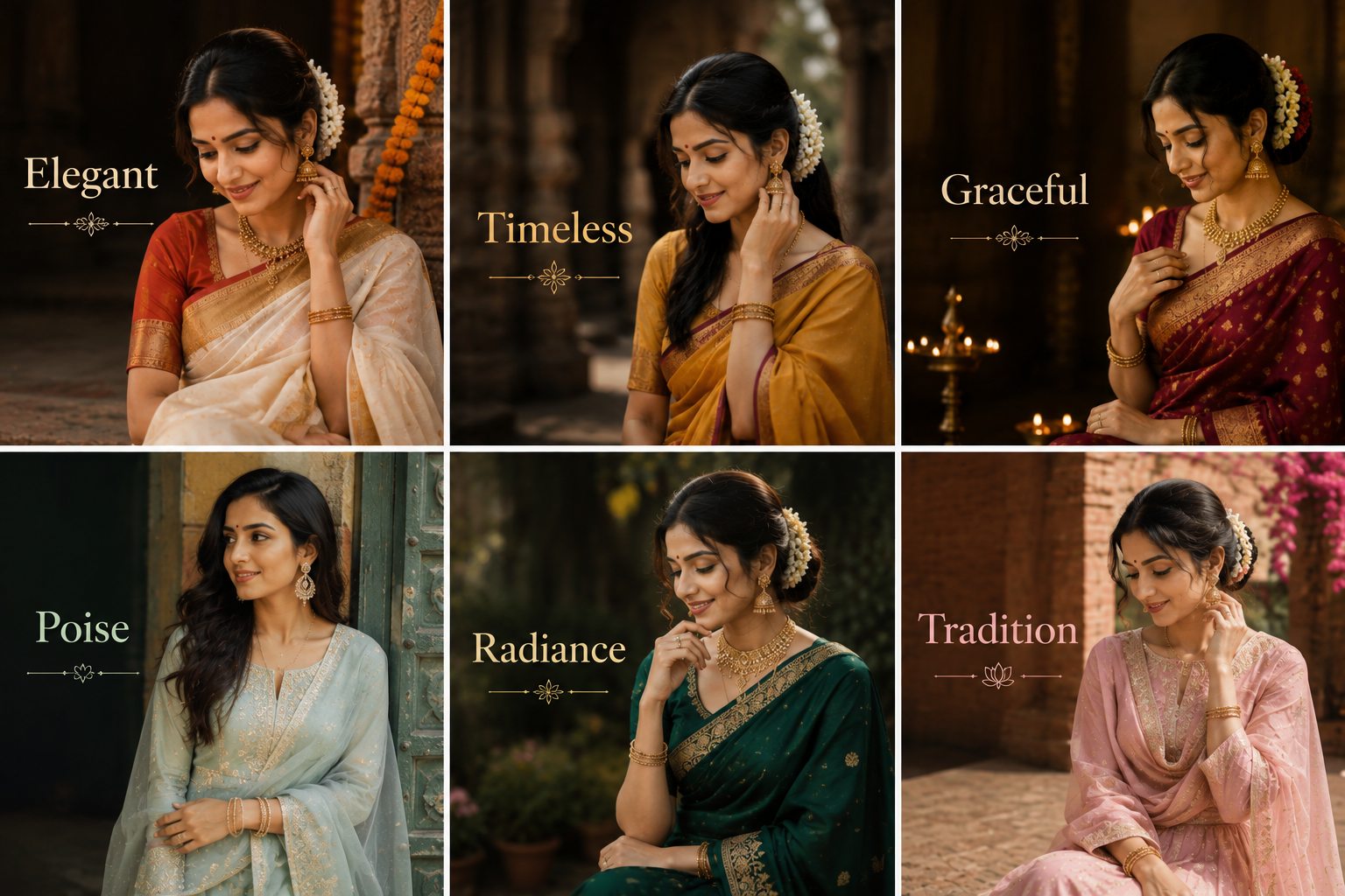 One Word Caption For Traditional Look For Girl