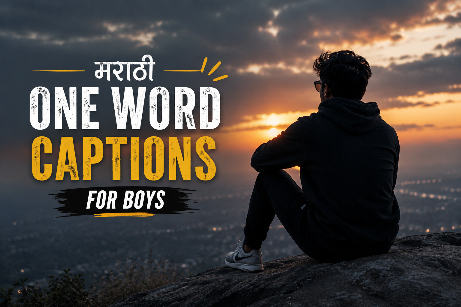 Marathi One Word Captions For Boys
