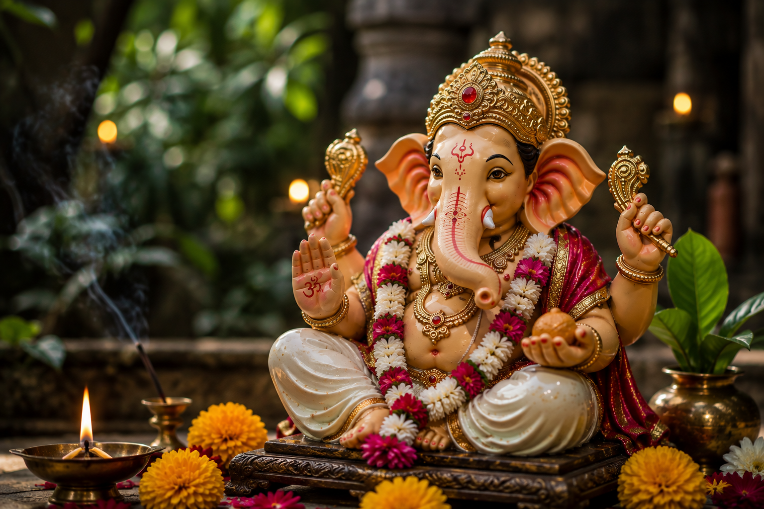 Ganpati Bappa Caption in Marathi Emotional