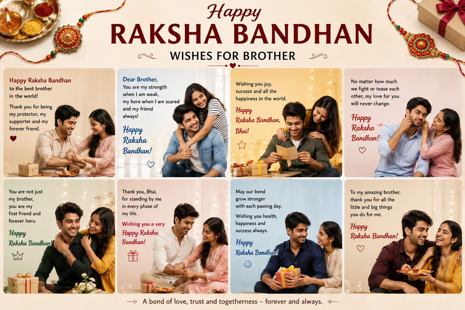 Raksha Bandhan Wishes for Brother
