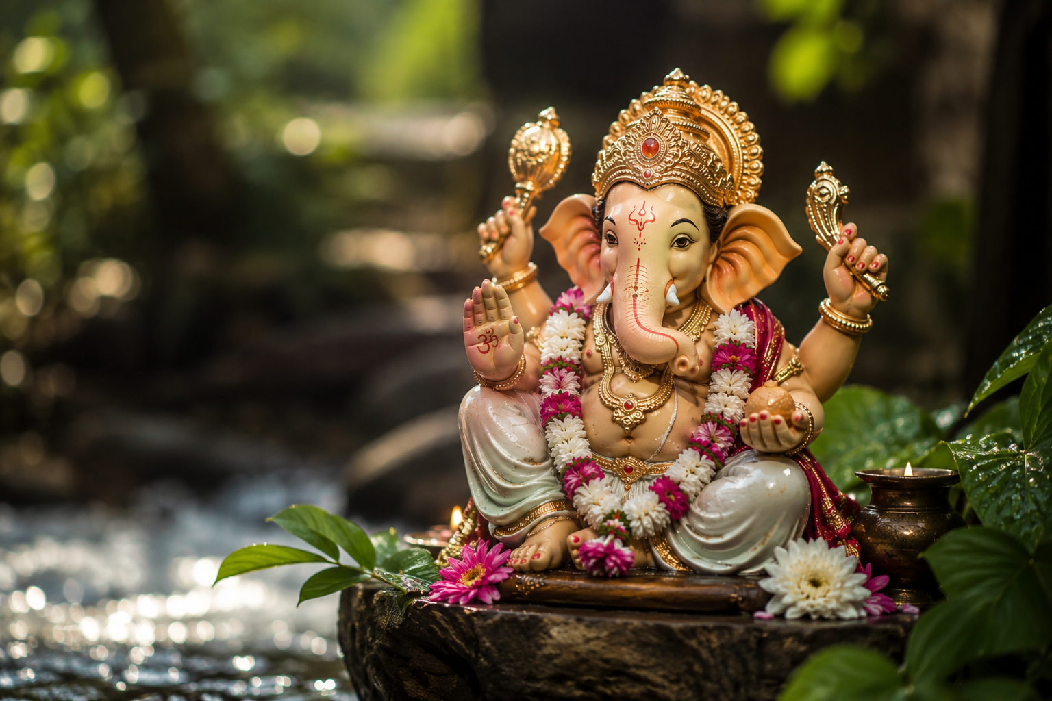 Ganpati Bappa Caption in Marathi Short