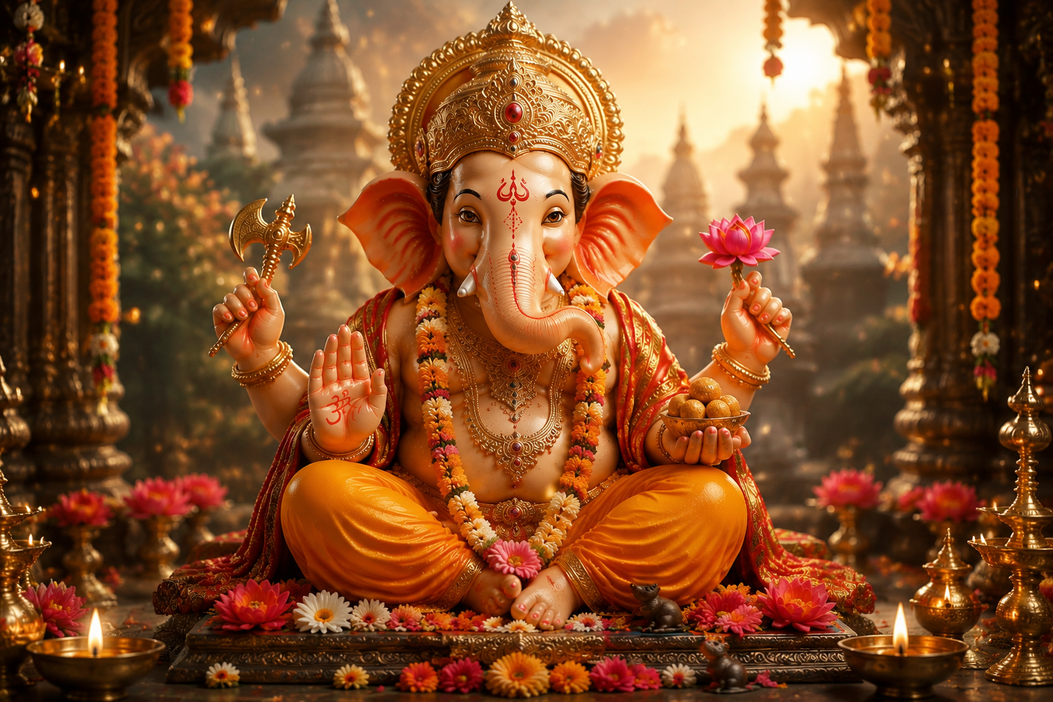 Ganpati Bappa Morya Caption in Marathi