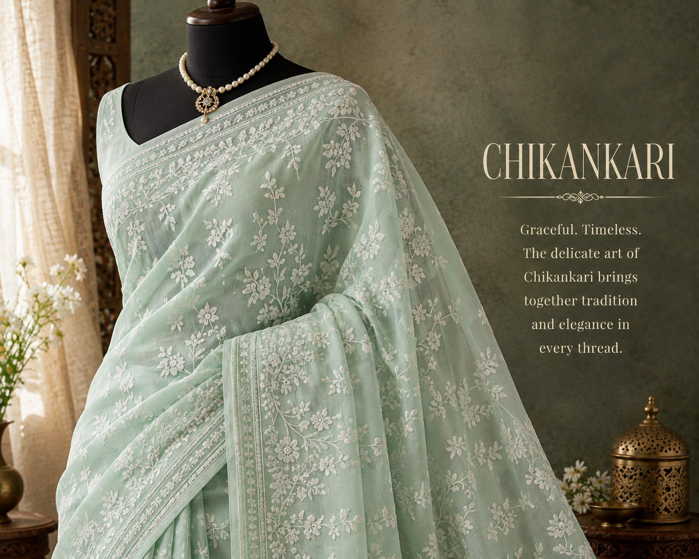 Chikankari Saree
