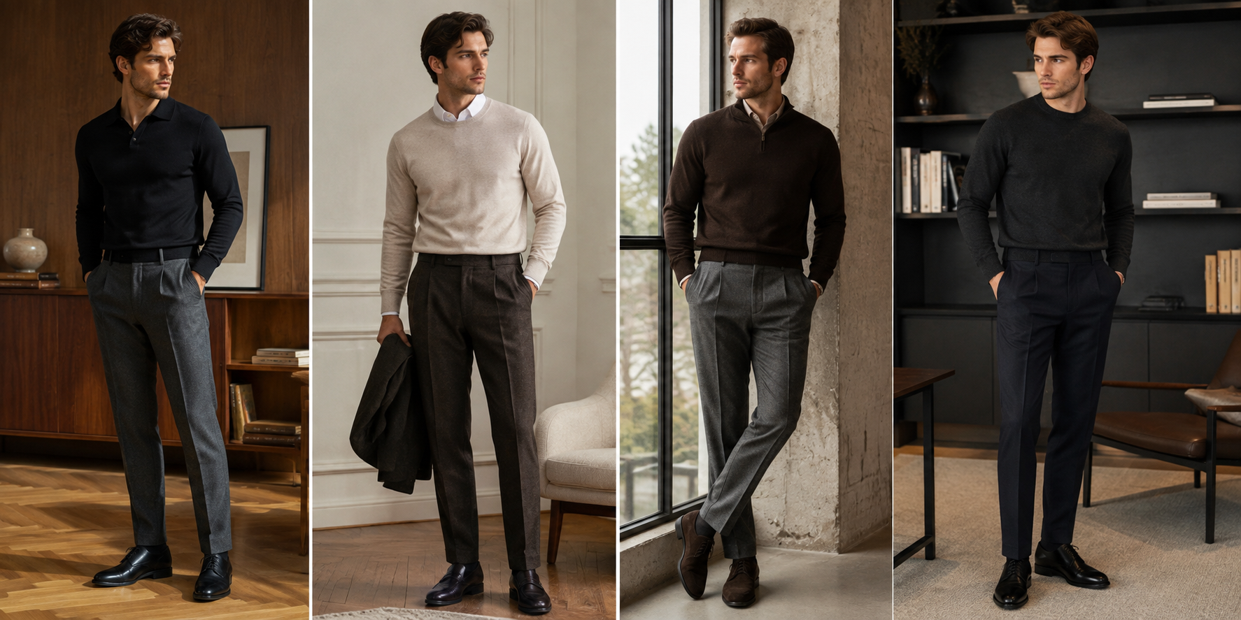 Wool-Blend Trousers