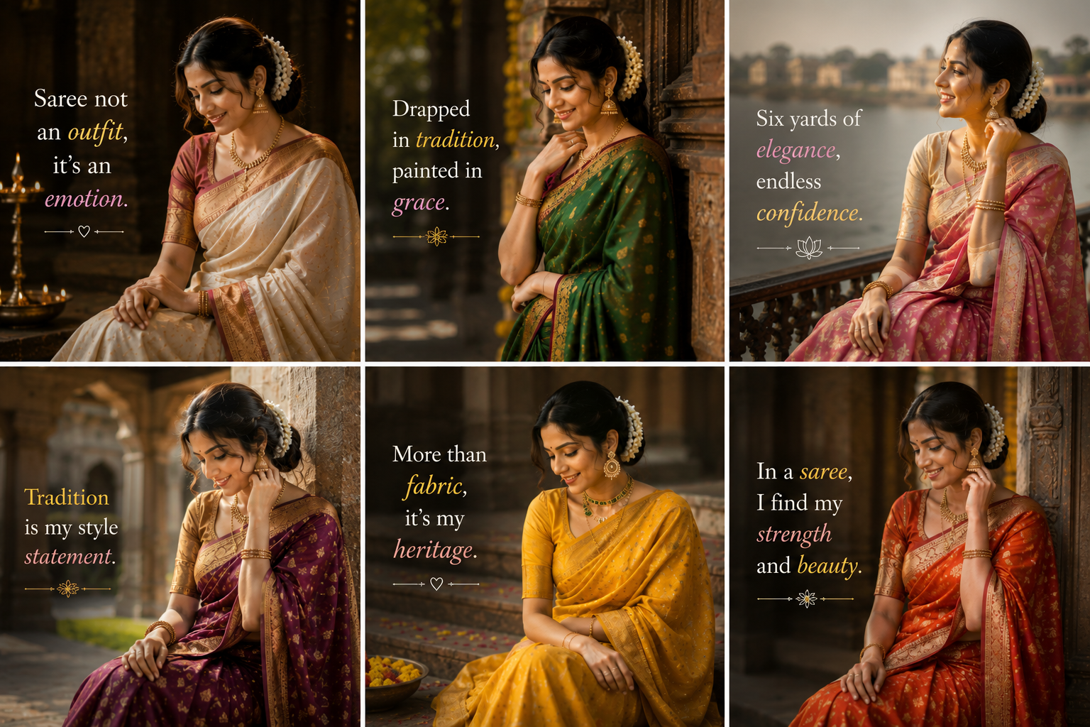 Traditional Saree Captions For Instagram