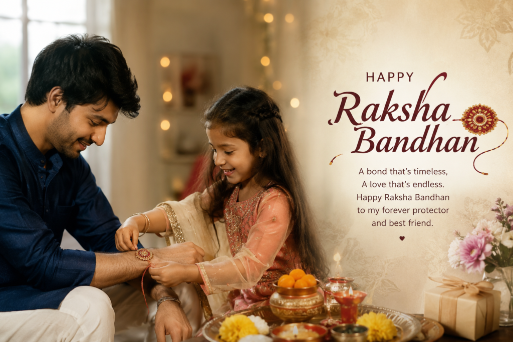 Caption for Rakshabandhan