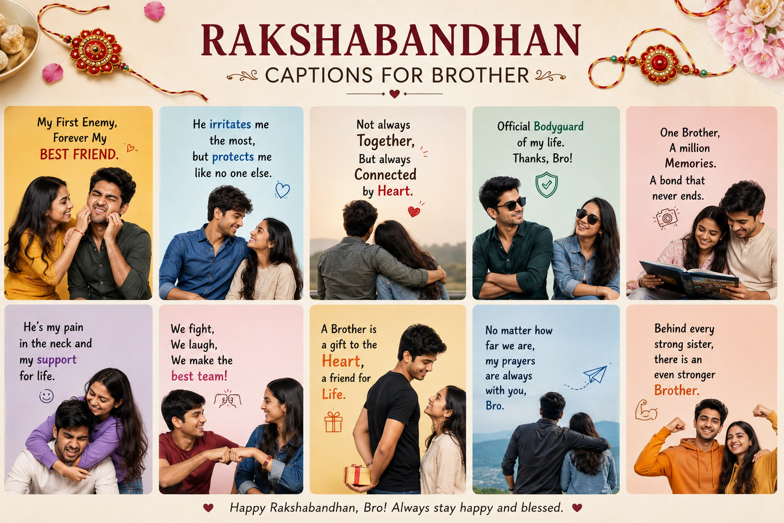 Rakshabandhan Captions for Brother
