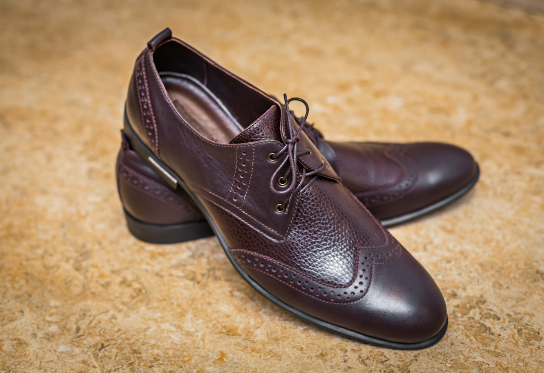 Brown brogue shoes