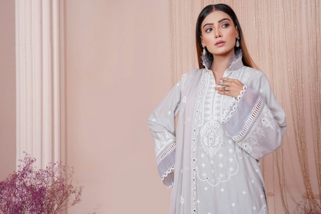 Woman in South Asian eastern wear